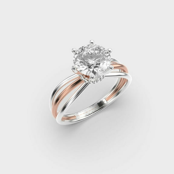 2 Carat Luxurious IGI Certified Lab Grown Diamond Anniversary Ring Solid 18K White Gold | Round Cut Solitaire Diamond Rings for Women | Size 10 Diamond-Capitals