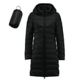 thumbnail image 2 of Detachable Hood Puffer Coat, Slim-Fit Long down Jacket, Winter Parka for Women Black Xl , Cotton Clothes, 2 of 4