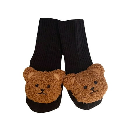 

Cute Unisex Baby Socks Cartoon Bear Spring Fall Winter Anti Slip Socks Infant Long Knitting Socks Stockings