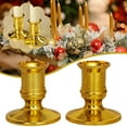 thumbnail image 3 of Gold Candle Holders, 2-Pack for Secure Candle Display, Perfect for Tabletop Decor and Ambiance, 3 of 7