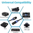 thumbnail image 2 of Cable de micrófono XLR Cables AQOOL de 3 pies, paquete de 4 unidades, macho a hembra, 2 of 9