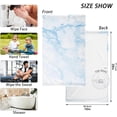 thumbnail image 2 of Coolnut 2 PCS Hand TowelsSoft Blue Marble Floor Texture 16 x 28 Inch Soft Highly Absorbent Cotton Bathroom Towels for Bathroom Ktichen Travel SPA Gym, 2 of 6