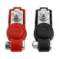 thumbnail image 4 of BUYISI 1Pair Car Battery Terminal Connector Red Positive Black Negative Wire Post Clamp Universal Negative Positive Duty Connectors Iron Galvanized, 4 of 5