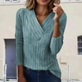 thumbnail image 2 of EDFBUYKRS Women's Casual Bohemian V-Neck Long-Sleeved Ruffle Sleeve Blouse Loose Shirts Xxl, 2 of 5