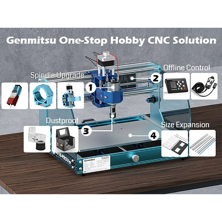 Genmitsu 3018-PROVer V2 CNC Milling Machine, Desktop CNC for Genmitsu 3018-PROVer V2 CNC Milling Machine, Desktop CNC for