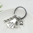 thumbnail image 4 of AOOOWER Science Keychain Microscope Chemistry Molecules Key Rings Metal Key Jewelry, 4 of 12