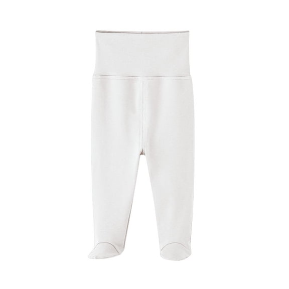 Fgnfyis Boy Leggings Baby Girls High Waist Footed Pants Soft Stretchy Basic Toddler Leggings White 0-3 Months