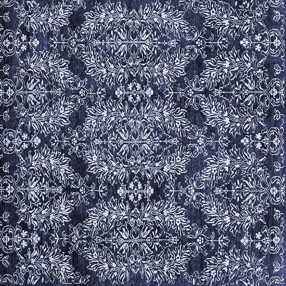 Ahgly Company Indoor Square Abstract Blue Modern Area Rugs, 6' Square