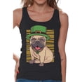 thumbnail image 1 of Awkward Styles Irish Sleeveless Shirt Pug in Green Hat Tank Tops for Women Paddys Day, 1 of 4