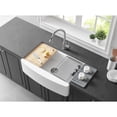 thumbnail image 2 of Kingston Brass GKKA30229 Miranda 30-Inch Solid Surface Single Bowl Farmhouse Kitchen Sink with 6-Piece Kitchen Accessory Set in Glossy White, 2 of 11