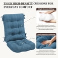 thumbnail image 2 of FUNDAZE Outdoor Chair Cushion, 47"L x 19.9"W 1 Piece Cushion W/ Ties for Indoor Outdoor Rocking Chairs, Dark Blue, 2 of 7
