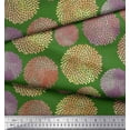 thumbnail image 2 of Soimoi Green Rayon Fabric Artistic Floral Print Fabric by the Yard 42 Inch Wide, 2 of 5