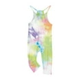thumbnail image 2 of RXIRUCGD Girls Casual Jumpsuits Sleeveless Summer Rompers Long Pants With Pockets For 5-14 Years( Multicolor, Size:9-10 Years ), 2 of 6