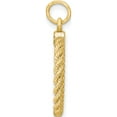 thumbnail image 2 of Ss/Gold Plated Sterling Silver Gp Engraveable Round With Rope Polished Disc (26 X 16) Made In United States qm501g/18, 2 of 5