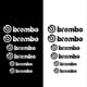 thumbnail image 3 of 6pcs Car Brake Caliper Sticker For Brembo Reflective Lettering Vehicle Decal Zzj, 3 of 4