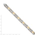 thumbnail image 3 of Titanium Yellow 9 Inch Chain Bracelet Men Link  For Dad Mens  For Him, 3 of 7