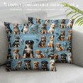 thumbnail image 3 of JEUXUS Aesthetic Decorative Short Plush Pillowcase Puppy Print Cute Dog White, 3 of 5