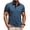 #328-Blue, variant on Ceisia Men's Short Sleeve Turndown Collar Polo Shirt with Solid Color Blocking Button Placket Cotton Blend Stretchy Casual Top Dark Gray Gifts for Father 3X