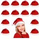 thumbnail image 1 of 12 piezas Sombrero de Navidad Sombrero de Papá Noel Sombrero de vacaciones de Navidad para adultos Gorros de Papá Noel para adultos a granel Suministros de fiesta de Navidad JAMW Sencillez, 1 of 5