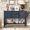 Navy Blue, variant on Jopath Solid Wood Sideboard Console Table with 2 Drawers and Cabinets and Bottom Shelf, Retro Style Storage Dining Buffet Server Cabinet for Living Room Kitchen Dining Room Espresso
