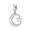 Grey, variant on Womens .925 Sterling Silver Celestial Heavenly Crescent Moon Star Dangle Charm Bead