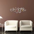 thumbnail image 4 of Cristal 3D Espejo Pegatinas de pared Acrílico Estéreo Círculo DIY Pegatinas de pared Dormitorio Sala de estar Mural (plata) Adepaton LN-1712, 4 of 6