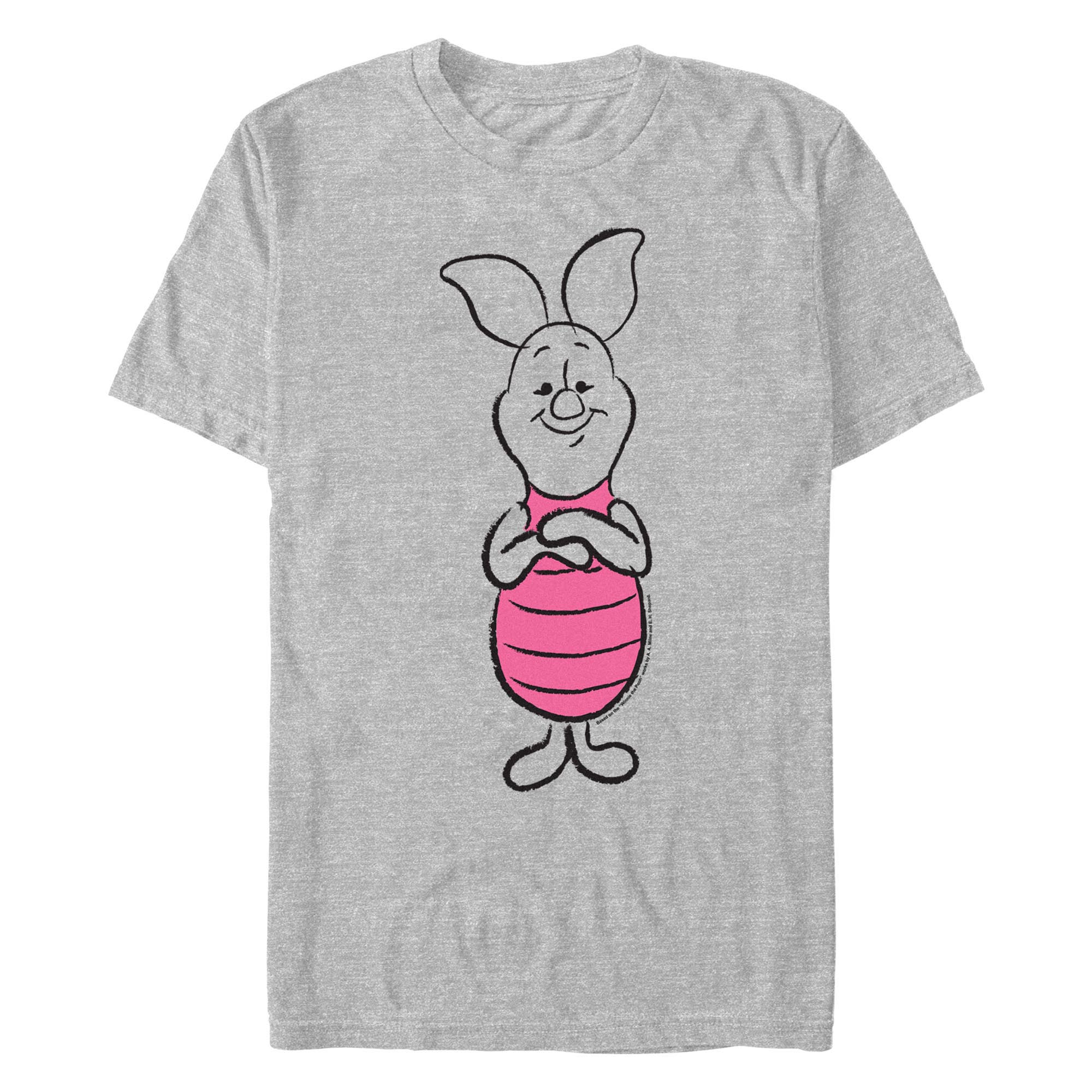 Disney Winnie The Pooh Piglet Face Costume T-Shirt – Men’s Pink Crew Neck Tee