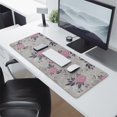 thumbnail image 2 of Long Mouse Pads for Desk,Pioneer Flower Floral Print Pattern Desk Mats on Top Of Desks, Desk Mouse Pad Extra Large with 3mm Non-Slip Base and Stitched Edge for Gaming,Office,Work,Home 31.5"x11.8", 2 of 6