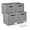 Full Gray, variant on Collapsible Fabric Storage Cube Bins with 2 Reinforced PU Handles, Foldable Storage Organizer Baskets for Closet, Shelves, Living Room | 11"x11"x11", 4 Pack, Gray & White