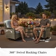 thumbnail image 3 of Ovios 8 Pieces Patio Furniture Outdoor Conversation Set Rattan Wicker Outside Sectional Sofa with Swivel Chairs & Solar Light Table, Gray, 3 of 9