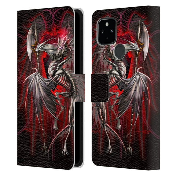 Head Case Designs Officially Licensed Ruth Thompson Dragons Lichblade Leather Book Wallet Case Cover Compatible with Google Pixel 4a 5G