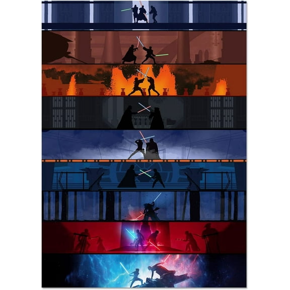 Movie Posters Canvas Wall Art Movie Darth Vader Poster Poster HD Print on Canvas Painting Wall Picture for Living Room Home Decor Boy Gift,12x16.5inch