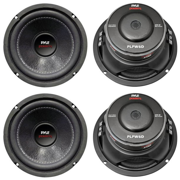 PYLE PLPW6D 6" 2400W Car Audio Subwoofers Subs Woofers DVC Stereo 4Ohm