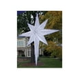 thumbnail image 1 of 54" LED Lighted White and Silver Moravian Star Commercial Hanging Christmas Light Decoration, 1 of 2