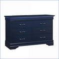 thumbnail image 6 of Bedroom Furniture Set Full 5-Piece Sleigh Style with LED Headboard Blue | Solid Wood+MDF | Sleigh Beds, 6 of 7