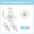 thumbnail image 2 of 1 Box 30Pcs Silicone Earring Backs Stud Earrings Back with Platinum Plated Brass Finding Droopy Comfor DIY t Soft Replacements Locking Secure Ear Nuts for DIY Studs Earrings, 2 of 5