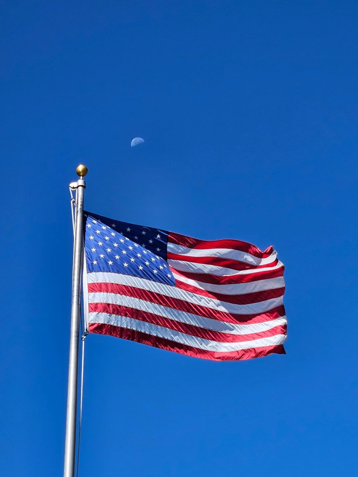 TETOU 5*8FT American Flag for Outside, 210D Heavy Duty TearProof Waterproof High Wind Resistant US Flag with Embroidered Stars for 4th of July Memorial Independence Day Patriotic Outdoor Decoration