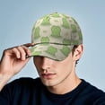 thumbnail image 6 of Green Frog Print Baseball Cap - Cute Cartoon Adjustable Snapback Hat for Men & Women with Nature Pattern, 6 of 7