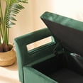 thumbnail image 5 of Tcbosik 68" End of Bed Bench with Storage for Bedroom, Velvet Upholstered Footrest, Ottoman for Hallway, Entryway, Living Room, Green, 5 of 7