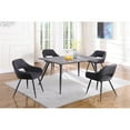thumbnail image 2 of Milan Henry 59" Contemporary Steel and MDF Wood Dining Table in Gray/Black, 2 of 5