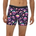 thumbnail image 2 of Men'S Boxer Briefs, Cartoon Skull Rainbow Space Soft And Breathable Mens Underwear Boxer Briefs With Widen Waist, 2 of 2