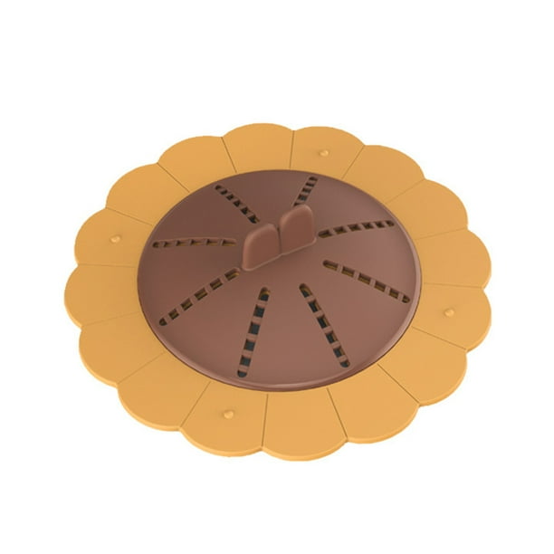 Moyic Cubierta de drenaje de suelo, colador de ducha de cocina, desodorante, recogedor de pelo, residuos de reutilizables, filtro de Juegos de accesorios de baño Naranja amarillo