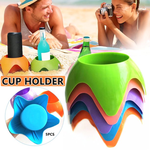 Portable Beach Cup Holder Multipurpose Beverage Bottle Stand Beach