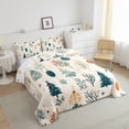 thumbnail image 3 of Manfei Rustic Leaves Full Size Comforter Sets,Xmas Tree Bedding Comforter Set,Green Beige Bedding Sets For Girl,Luxury Bedroom Decor Reversible,3 Pieces, 3 of 8