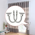 thumbnail image 2 of Set Of 2 Square Metal Decorative Curtain Holdbacks, Wall Mounted Window Drapery Tiebacks For Bedroom, Livingroom, Office Come With Screws, White, 2 of 7