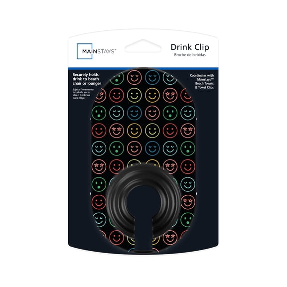 Mainstays Drink Clip, Neon Smiles