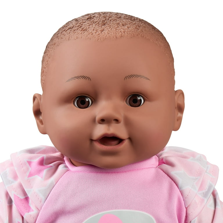 My Sweet Love 20in Soft Baby Doll Pink African American Age 2 up. Doll size is 20inches tall. With Soft Stuffed Body and Vinyl Hands Limbs Walmart