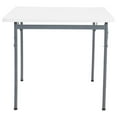 thumbnail image 6 of Multipurpose Banquet Squared Table Lightweight Folding Durable Desk with Secure Base for Indoor and Outdoor Events, 34 Inch, White, 6 of 9