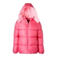 thumbnail image 2 of Pink Platinum Girls Hooded Ripstop Winter Puffer Coat, Sizes 4-16, 2 of 4