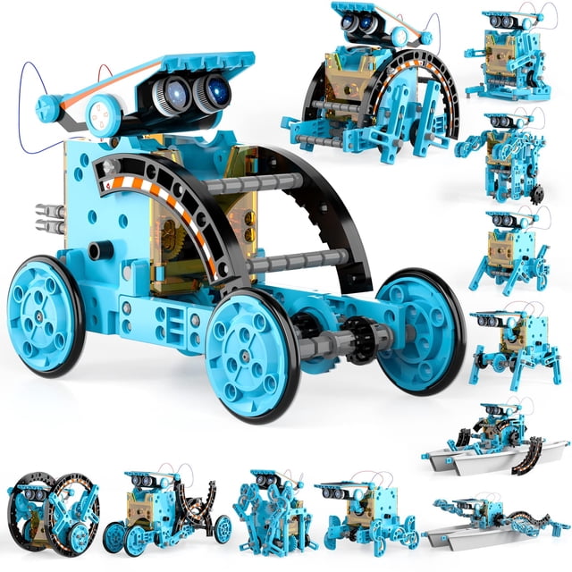 Kit de robot solar STEM Lucky Doug 12 en 1 para niños de 8 a 13 años